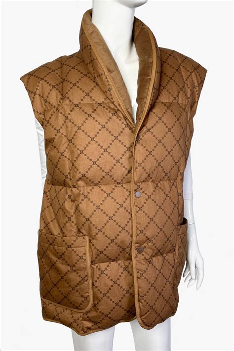 celine jacket puffer|celine leather harness vest.